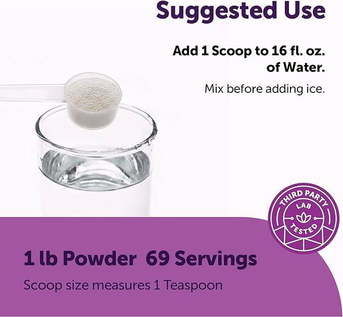 Micro Ingredients Hydration Electrolyte Powder, 1 lb (69 Servings) | Concord Grape Flavor | High Potassium (1,000mg) + Coconut Water | No Sugar, Keto Friendly | Non-GMO