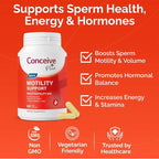 CONCEIVE PLUS Motility Support for Men | Boost Sperm Volume & Count | Spermidine Supplements with Vitamin D, E, Zinc, Antioxidants – Multivitamin Fertility Supplements for Men, 60 Caps