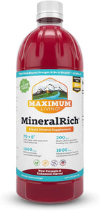 Maximum Living MineralRich - Minerals Supplement - Sugar Free Liquid Blend of Vitamins and Trace Minerals - 32 oz