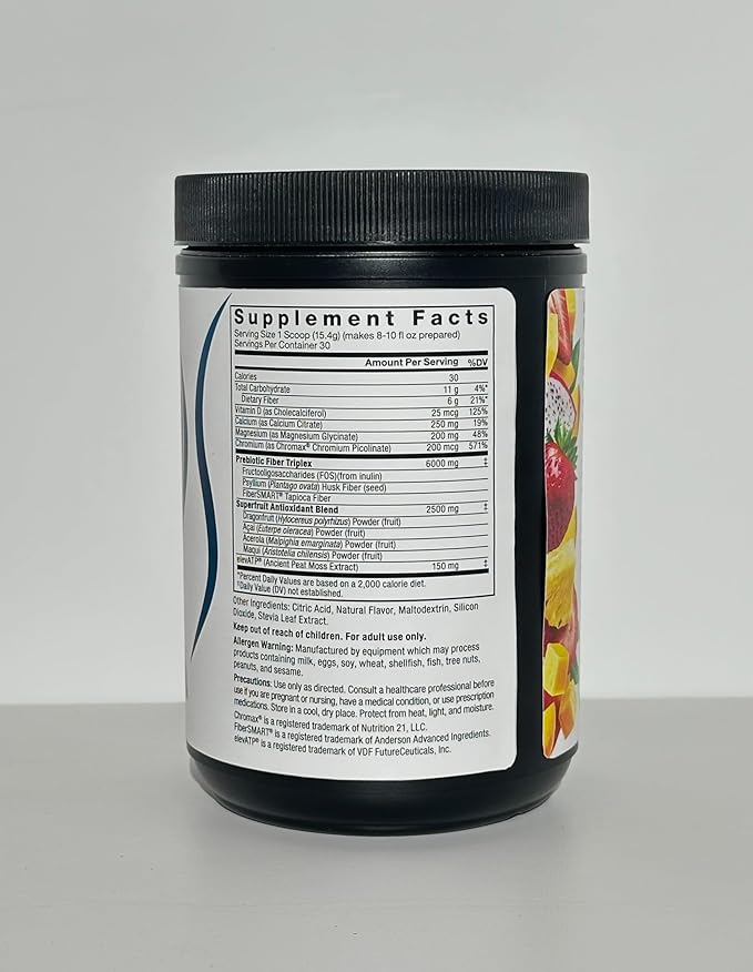 Force Factor Diet Aid Powder, Metabolism Booster & Diet Support Supplement for Lean Body Mass with 15x More Absorbable Chromium, Refreshing & Delicious, Tropical Fruit, 30 Servings