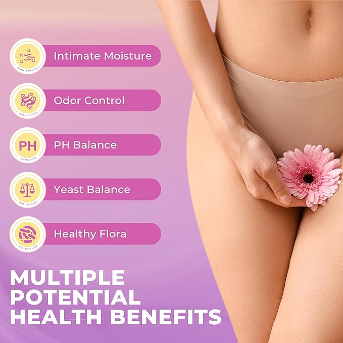 Feminine Probiotics Gummies for Women, Vaginal Probiotics with Slippery Elm,Prebiotics & Probiotics Supports pH Balance,Immune Health, Vegan, Non-GMO, Pineapple Flavor,60 Gummies 1 Pack