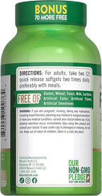 Nature's Truth Fish Oil 2000 mg | 600 mg Omega 3 | 250 Softgels | Natural Lemon Flavor | Non-GMO and Gluten Free Supplement