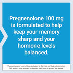 Life Extension Pregnenolone - Hormone Balance Supplement for Healthy Hormone Levels, 100 mg - Hormone Balance, Memory, Focus, Cognitive Health - Gluten-Free, Non-GMO, 100 Capsules