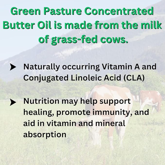 Green Pasture Fermented Cod Liver Oil & Butter Oil Blend - Wild Alaska Cod, Vitamins A & D, Omega-3-6-9, MSC Certified, 120 Capsules