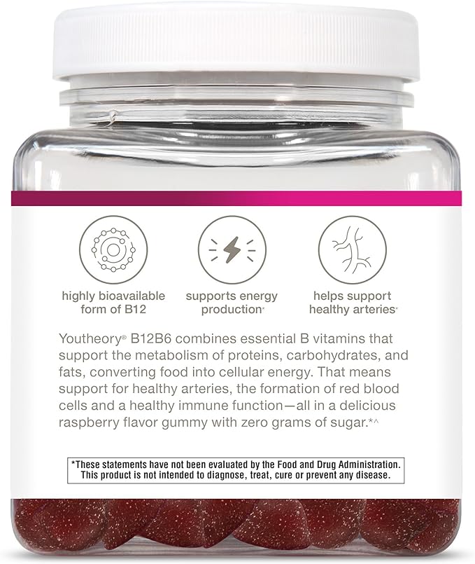 Youtheory B12B6 Zero Sugar Gummy 90ct