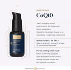 Quicksilver Scientific CoQ10 Nanoemulsion - Liposomal Coenzyme Q10 Cardiovascular Support & Cellular Energy Supplement - Fast Absorbing Liquid (1.7oz / 50ml)