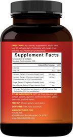 Turmeric Curcumin Supplement with Black Pepper & Ginger | 95% Curcuminoids | 240 Softgels with MCT Oil for Better Absorption (120 Day Supply)