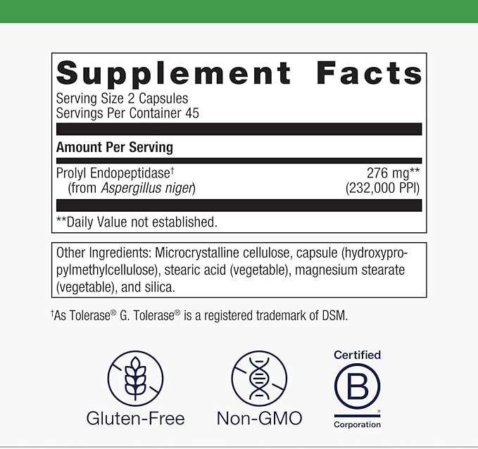 Metagenics SpectraZyme Gluten Digest Enzymes - Helps Break Down Gluten Proteins* - Supports Gut Health, Bloating & Gas Relief* - Non-GMO, Gluten-Free & Vegetarian - 90 Capsules