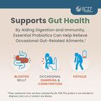 SCD Probiotics SCD Essential Probiotics for Women, Men, Kids and Toddlers, Live Probiotic for Digestion and Immunity, Gut Health Liquid Probiotic Supplement with 11 Strains – 16.3 fl oz (3 Pack)