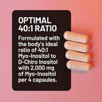 NatureWise Myo-Inositol & D-Chiro Inositol Supplement for Women - Fertility Supplements for Women - Ideal 40:1 Ratio - Myo Inositol 2000mg - Non-GMO, Vegan, USA Manufactured - [30-Day Supply]