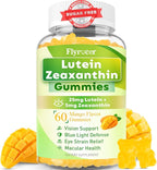 Sugar Free Lutein Gummies 25mg, Lutein and Zeaxanthin Supplements for Eye Health, 13-in-1 Eye Care Formula with Omega-3 Bilberry Saffron & Vitamins-Vision Health, Eye Strain, Dry Eyes, Vegan 60 Count