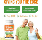 NERVE RENEW Meriva Curcumin with Black Pepper and Bioperine - Antioxidant Boost Nerve Support Supplement - 3 Pack