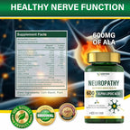 Nerve Savior for Neuropathy 600mg - 120 Veggie Capsules High Potency Alpha Lipoic Acid Supplement for Hands, Feet & Toes Comfort - Powerful Antioxidant Formula