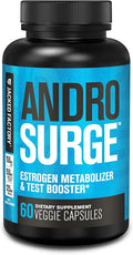 Jacked Factory Androsurge Estrogen Blocker for Men - Natural Testosterone Booster for Men & Estrogen Metabolizer with Tongkat Ali, DIM, Long Jack & More - Test Booster & Muscle Builder - 60 Count