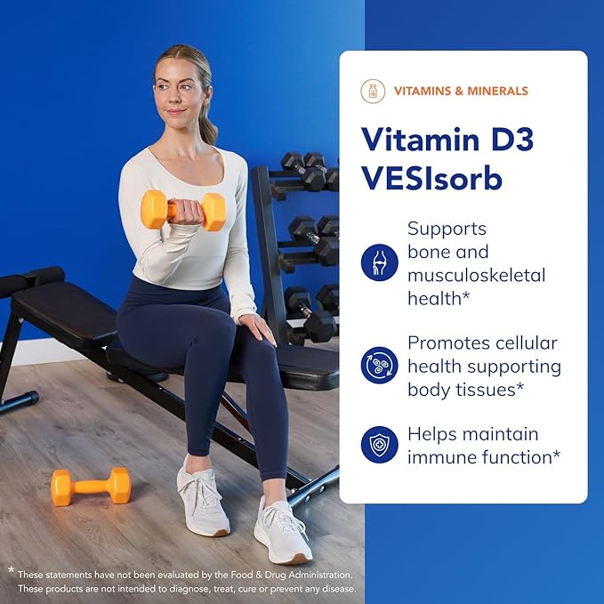 Pure Encapsulations Vitamin D3 VESIsorb | Supplement to Support Bones, Heart, Colon, Breast Health, and Enhanced Vitamin D Absorption* | 60 Caplique Capsules