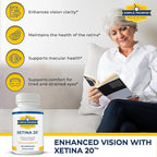 Simple Promise - Xetina 20™ Lutein and Zeaxanthin Supplements - Essential Support for Eye Health with Vitamins E, Eyebright, Zinc, Grape Seed Extract, Rutin & Bilberry - 60 Capsules