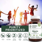Natural Nutra Niacin Supplement for Energy, Help Maintain Body Fats, Improve Digestion, Promotes Skin Health, Boost Energy and Brain Function, Non-GMO, Gluten-Free, 100 mg, 100 Tablets (Pack of 3)
