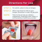 Vitamin B12 Strips 30 Pack | Easy Oral Dissolvable Mint Flavored Strips | 1500 mcg Strips | VIT B12 Dissolve Under Tongue | Methylcobalamin B-12 Vitamin Formula | Vegan Friendly & Gluten Free