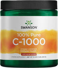 Swanson Vitamin C Powder 100% Pure Ascorbic Acid, Immune System Support, Skin Health, Cardiovascular Health, Antioxidant Supplement 1000 mg (per Serving) 1 lb. 454 g