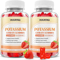 Potassium Citrate Gummies 1200mg for Adults, Women & Men Chewable Potassium Supplement for Muscle Health & Electrolyte Support Sugar Free, Strawberry Flavor, 120 Count