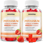 Potassium Citrate Gummies 1200mg for Adults, Women & Men Chewable Potassium Supplement for Muscle Health & Electrolyte Support Sugar Free, Strawberry Flavor, 120 Count