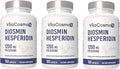 Diosmin Hesperidin 1200 mg Complex, 180 Capsules, Citrus Bioflavonoids Rich Fruit Extract, 100% Vegetarian, Non-GMO & Gluten Free Diosmin Supplement with Max Strength - 3 Packs