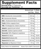 1LifeScience Cardiovascular Support Supplement – NMN, Resveratrol, Quercetin, Fisetin & Apigenin – NAD+ Support Formula – cGMP Made in USA – 60 Veg Caps
