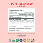 PURE SYNERGY Pure Radiance C | Organic Vitamin C Capsules | 100% Natural, Whole Food, Non-GMO Supplement with Organic Camu Camu | for Immune and Collagen Support (90 Capsules)