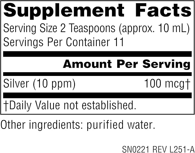 Source Naturals Ultra Colloidal Silver - Liquid Supplement for Immune System Support - 10 ppm - 4 oz