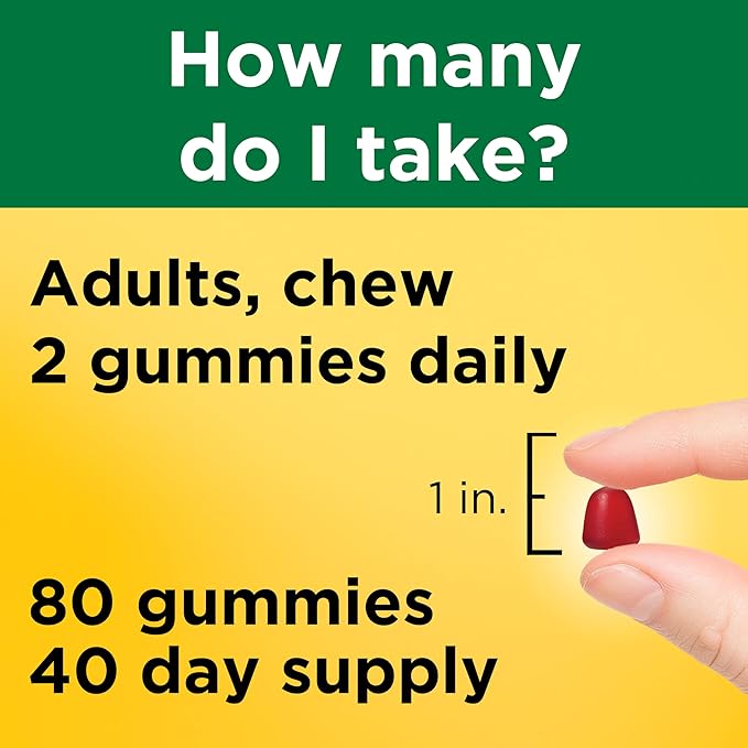 Nature Made Vitamin B12 Gummies 1000 mcg per serving, Dietary Supplement for Energy Metabolism Support, B12 Vitamins, 80 Gummy Vitamins, 40 Day Supply