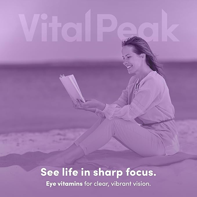 Vital Peak® Provision - Eye Vitamins - Eye Health Supplements - with Bilberry, Eyebright, Lutein, Zeaxanthin & More Vitamins - Vegan, Non GMO, Dairy Free, Soy Free, Gluten Free - 60 Capsules