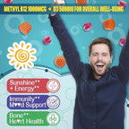 Focus Memory & Energy Gummies, L-Tyrosine + Methyl B12 1000mcg, B6 50mg, D3 C, Lion's Mane Mushroom, for 15+ Students, Office Worker, Multivitamin, Herb Blend for Seniors Brain & Cognition, Sugar Free