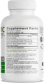 Bronson Turmeric Curcumin with BioPerine - High Potency Premium Joint Support with 95% Standardized Curcuminoids - Non-GMO Capsules with Black Pepper - 180 Count