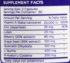 Zenesis Labs Lutein Vision Support - Essential Eye Vitamin - with Bilberry, Beta-Carotene, Zinc, Grapeseed & Other Minerals - 120 Capsules - 60 Day Supply