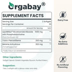 Orgabay Liposomal NAD+ Supplement 500 mg, High Absorption, Boost NAD+ with TMG 250 mg, Actual NAD Plus More Efficient Than Nicotinamide Riboside, Support Cellular Energy, Healthy Aging | 120 Softgels