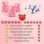 Magnesium Glycinate Gummies 2 Bottles, Sugar-Free for Adults & Kids, Magnesium Gummy for Relaxation, Stress & Muscle Relief, Supports Bone & Nerve Health, Vegan, Pectin-Based, Strawberry Flavor