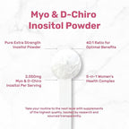 Myo-Inositol & D-Chiro Inositol Supplement Powder for Women | 40:1 Ratio with Methylfolate, Vitamin D3 & Vitex | Supports Hormonal Balance & Ovarian Health | Non-GMO | 8oz (109 Servings)
