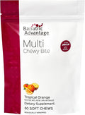 Bariatric Advantage Multi Chewy Bite - Soft Chew Multivitamin for Bariatric Surgery Patients - Chewable Multivitamin with Folic Acid, Vitamin D3 & More - Tropical Orange Flavor - 60 Count