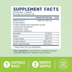 Digestive Enzymes 400MG with Probiotics for Digestive Health & Bloating Relief for Women & Men | Enzyme Blend with Probiotic Strains, Anti Bloating Supplement for Women & Men | Non-GMO Vegetarian 60ct