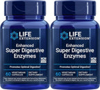 Life Extension Enhanced Super Digestive Enzymes, 60 Vegetarian Capsules (Pack of 2)