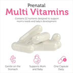 Zahler - Total One Prenatal Vitamins for Women (120 Count) Daily Multi Vitamin Prenatals with Folic Acid, Iron, Zinc & 19 Other Essential Vitamins & Minerals - Kosher Pre Natal Multivitamin Capsules