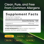 NatureBell Huperzine A 400mcg - 240 Capsules - Brain, Focus & Memory Support* - Plant-Based Nootropic Supplement - Non-GMO & Gluten-Free