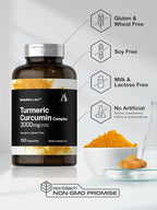 Horbäach Turmeric Curcumin | 150 Capsules | Turmeric Supplement with Black Pepper Extract | Non-GMO, Gluten Free Herbal Complex | By Berkshire Labs