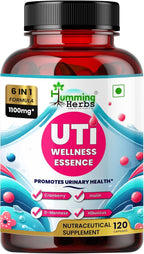 Humming Herbs D-Mannose & Cranberry Complex — with Hibiscus, Inulin Prebiotic & Probiotics (Lactobacillus rhamnosus & L. reuteri) — 120 Capsules (60 Days) — Urinary Tract Health Support
