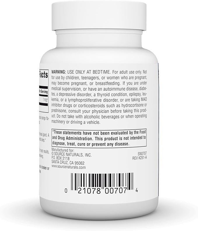 Source Naturals Melatonin, Helps Promote Sleep* - 1 mg - 200 Orange Flavored Lozenges
