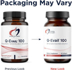 Designs for Health Q-Evail 100-100mg CoQ10 Highly Bioavailable Ubiquinone - Coenzyme Q10 with MCT + Mixed Tocopherols to Promote Superior Absorption - Non-GMO (60 Softgels)