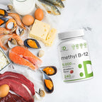 DEAL SUPPLEMENT Methyl B-12 Vitamins 5000 mcg, 240 Chewable Tablets | Active Form - Strawberry Flavored - Energy Support & Brain Health Function - Vegetarian & GMO Free