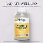 SOLARAY Vitamin C 1000mg with Bioflavonoids Concentrate - Vitamin C Capsules with Rose HIPS and Acerola Cherry - Antioxidant, Heart Health and Immune Support Supplement, Vegan, Non-GMO, 250 Servings