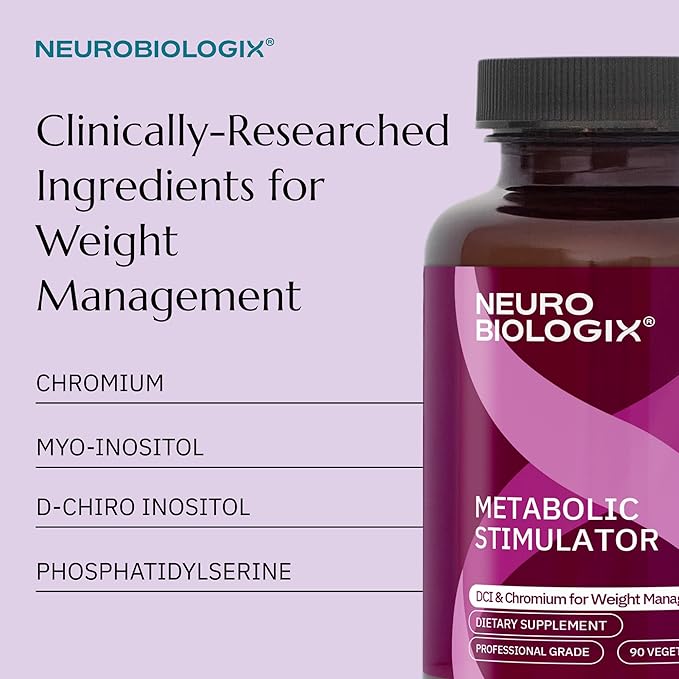 Neurobiologix Metabolic Stimulator, Inositol & Chromium Picolinate Professional Grade Formula, Metabolic Wellness and Cellular Energy for Men and Women, Gluten Free, Non GMO, Vegetarian, 90 Capsules