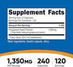 Nutricost Fenugreek Seed 1350mg, 240 Capsules - Gluten Free, Non-GMO, 675mg Per Capsule